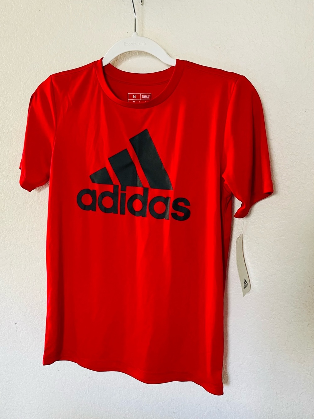 adidas Men’s Red Tee with Black Logo